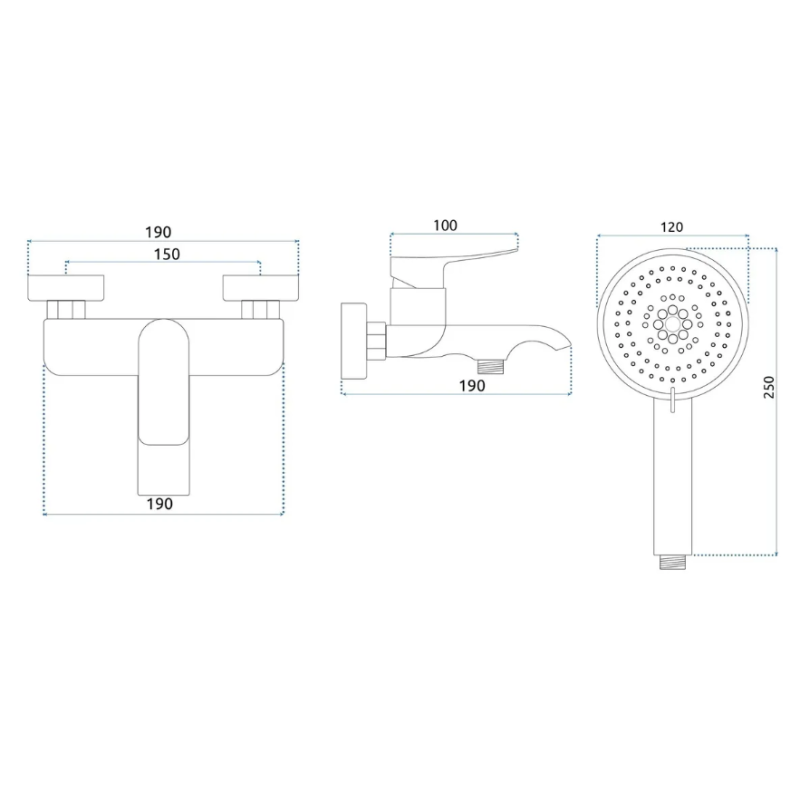 Złota Bateria Wannowa DART – Elegancja i Styl w Twojej Łazience