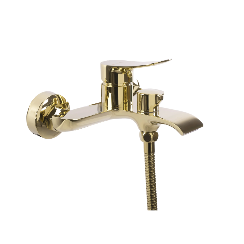 Złota Bateria Wannowa DART – Elegancja i Styl w Twojej Łazience