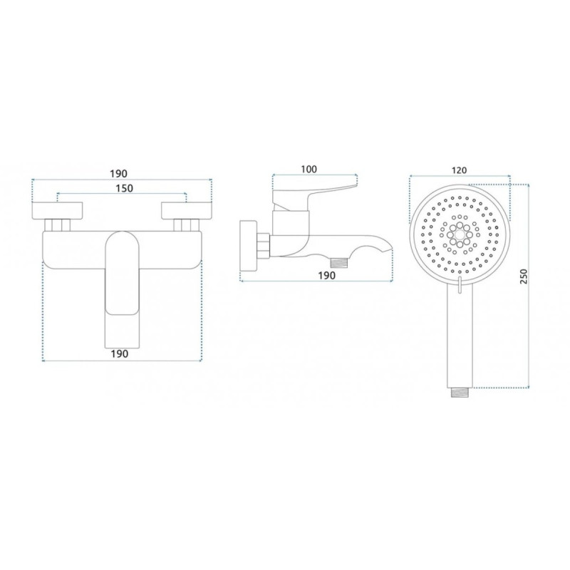 Złota Bateria Wannowa DART – Elegancja i Styl w Twojej Łazience