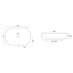 CLEO 61 BIAŁA MATOWA - Umywalka nablatowa o eleganckim designie