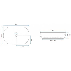 CLEO 61 BIAŁA MATOWA - Umywalka nablatowa o eleganckim designie