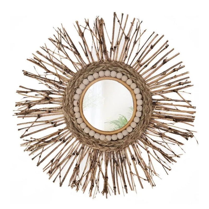 Stylowe Lustro Boho 45cm – Idealne do każdego wnętrza!