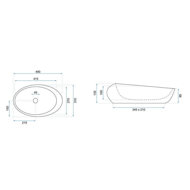 Luksusowa Umywalka ROXY B STONE NATURE - Elegancja na Twoim Blacie