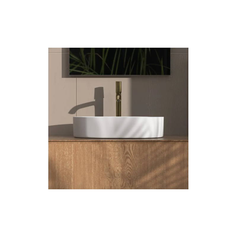 UMYWALKA NADIA 60 MATTOWA BIEL - STYLOWA I NOWOCZESNA NABLATOWA