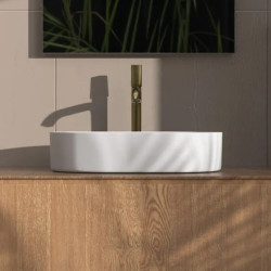 UMYWALKA NADIA 60 MATTOWA BIEL - STYLOWA I NOWOCZESNA NABLATOWA