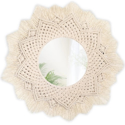 Olśniewające Lustro Boho 60cm - Styl i Elegancja w Każdym Wnętrzu!