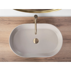 Nowoczesna Umywalka Nadia 60 - Stylowy Design w Beżowym Macie na Twoją Łazienkę