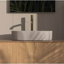 Nowoczesna Umywalka Nadia 60 - Stylowy Design w Beżowym Macie na Twoją Łazienkę