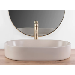 Nowoczesna Umywalka Nadia 60 - Stylowy Design w Beżowym Macie na Twoją Łazienkę