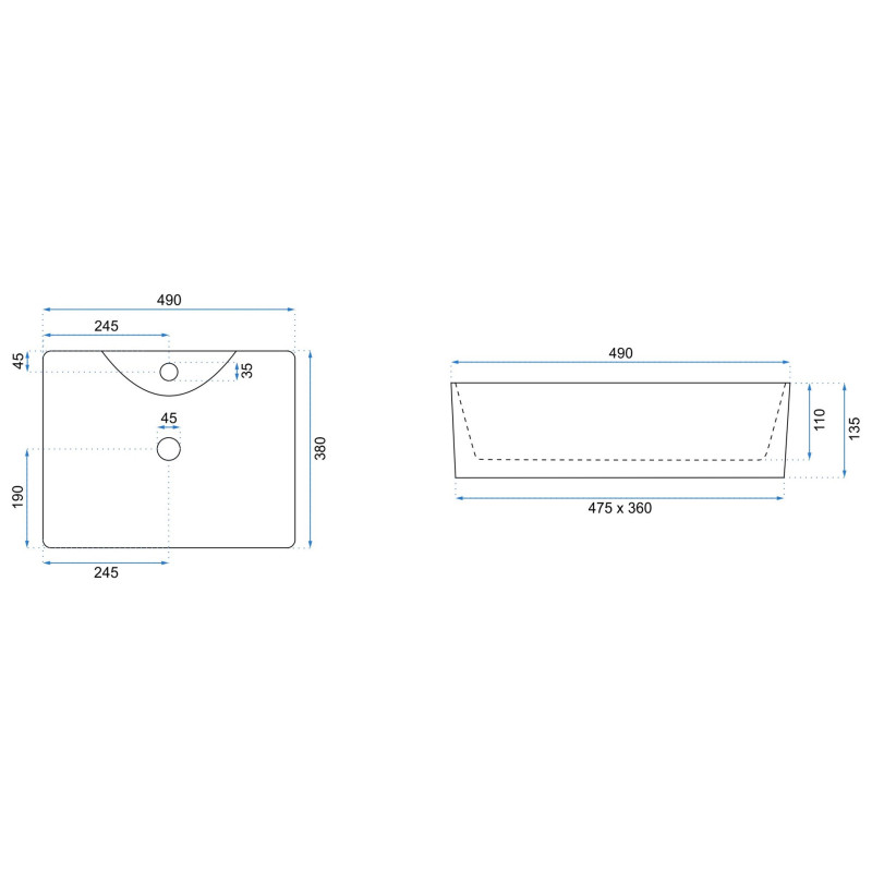 Elegancka Umywalka Nablatowa Kelly - Nowoczesny Styl i Wysoka Jakość
