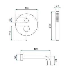 Elegancka Bateria Podtynkowa Lungo Biała z BOX - Nowoczesny Design do Twojej Łazienki