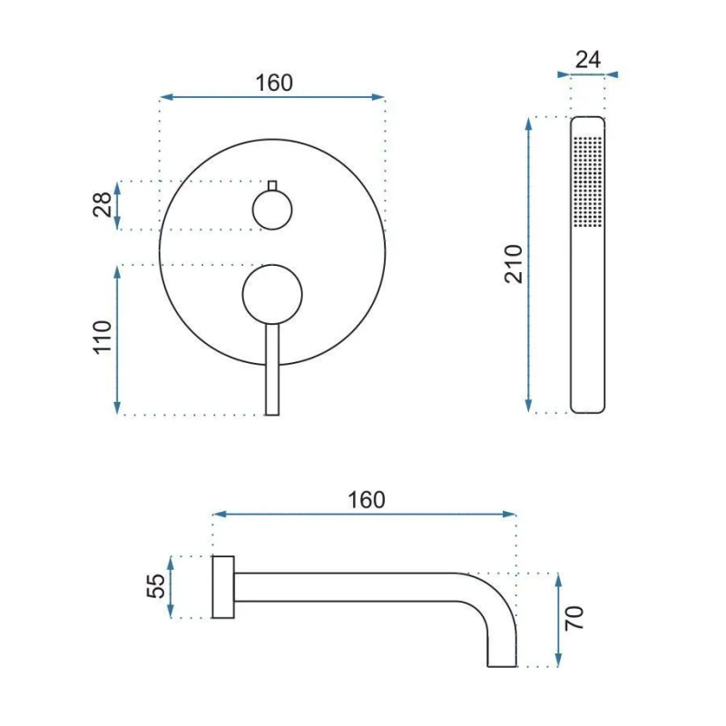 Elegancka Bateria Podtynkowa Lungo Biała z BOX - Nowoczesny Design do Twojej Łazienki