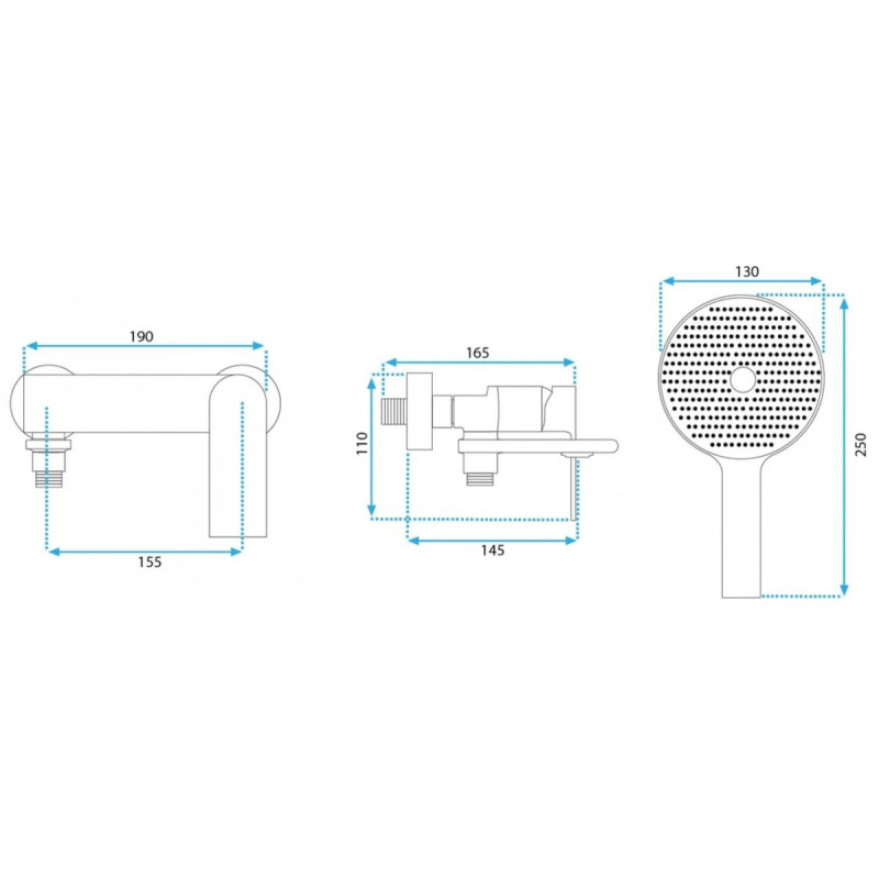 Elegancka Złota Bateria Wannowa Veneta MY2102-3G - Luksus i Styl w Twojej Łazience