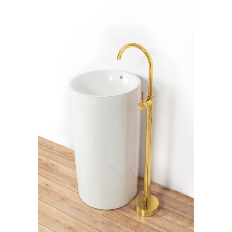 Złota Bateria Umywalkowa Lungo Ortis - Nowoczesny Styl i Elegancja