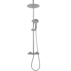 Ekskluzywny Zestaw Prysznicowy Vincent – Nikiel Szczotkowany, Termostat Premium