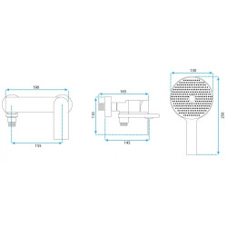 Ekskluzywna Bateria Wannowa Chromowana Veneta MY2102-3C - Nowoczesny Design!