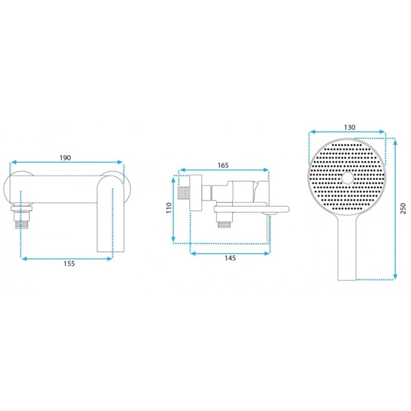 Ekskluzywna Bateria Wannowa Chromowana Veneta MY2102-3C - Nowoczesny Design!