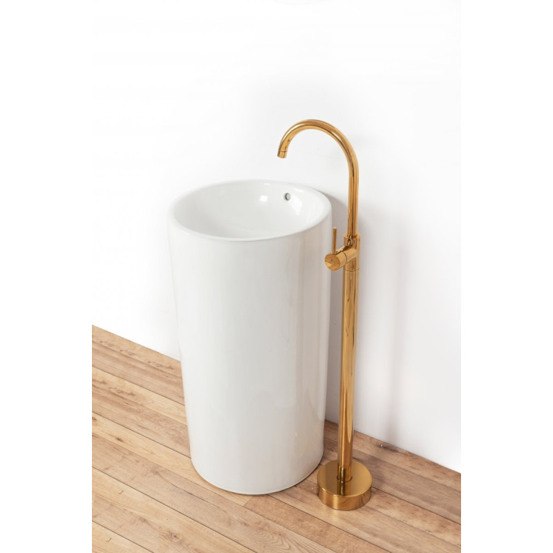 Złota Bateria Umywalkowa Lungo Ortis - Nowoczesny Styl i Elegancja