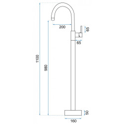 Złota Bateria Umywalkowa Lungo Ortis - Nowoczesny Styl i Elegancja