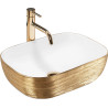 Złota Elegancja: Umywalka Nablatowa Belinda◦Stylowa Doskonałość