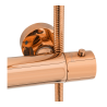 Ekskluzywny Zestaw Natryskowo-Wannowy Lungo w Kolorze Różowego Złota z Termostatem