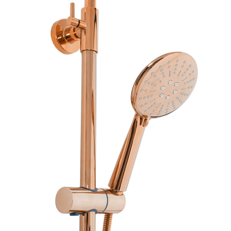 Ekskluzywny Zestaw Natryskowo-Wannowy Lungo w Kolorze Różowego Złota z Termostatem