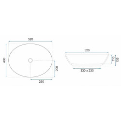 Umywalka Nablatowa Margot w Bieli i Złocie - Elegancja i Styl dla Twojej Łazienki