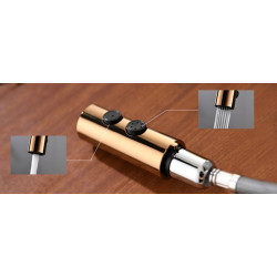 Elegancka stojąca bateria Apollo Rea - Black & Rose Gold do kuchni