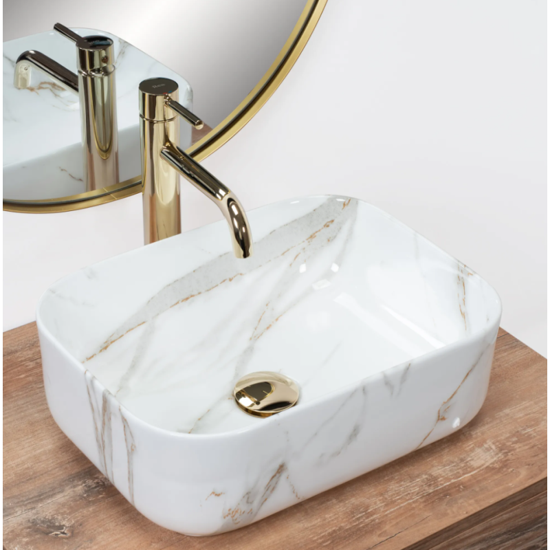 Ekskluzywna Umywalka Nablatowa DEMI MINI SHINY AIAX - Styl i Elegancja!