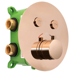 Elegancki Zestaw Prysznicowy LUNGO-MILER w Różowym Złocie z Termostatem