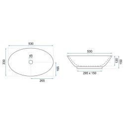 Elegancka Umywalka Nablatowa PAMELA Czarny Marmur Połysk - REA-U5067