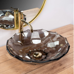 Elegancka Umywalka Nablatowa ARCTIC BLACK - Nowoczesny Styl do Twojej Łazienki