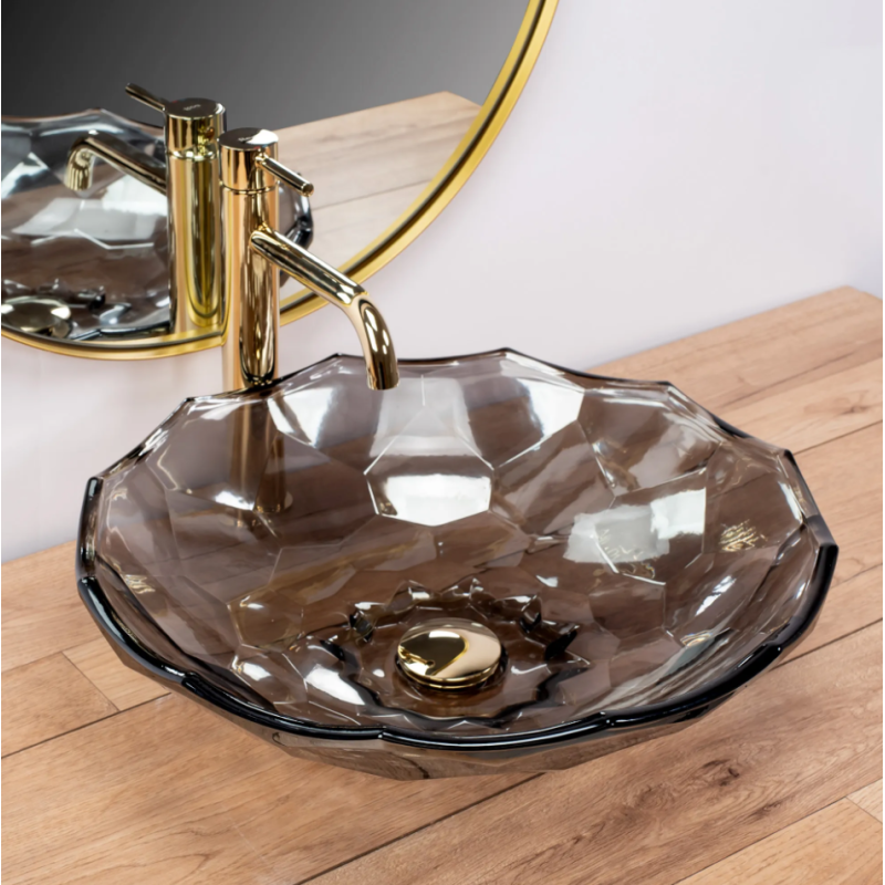 Elegancka Umywalka Nablatowa ARCTIC BLACK - Nowoczesny Styl do Twojej Łazienki