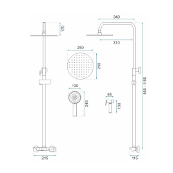Elegancki Zestaw Prysznicowy MAX w Kolorze Czarnym - Styl i Funkcjonalność w Jednym