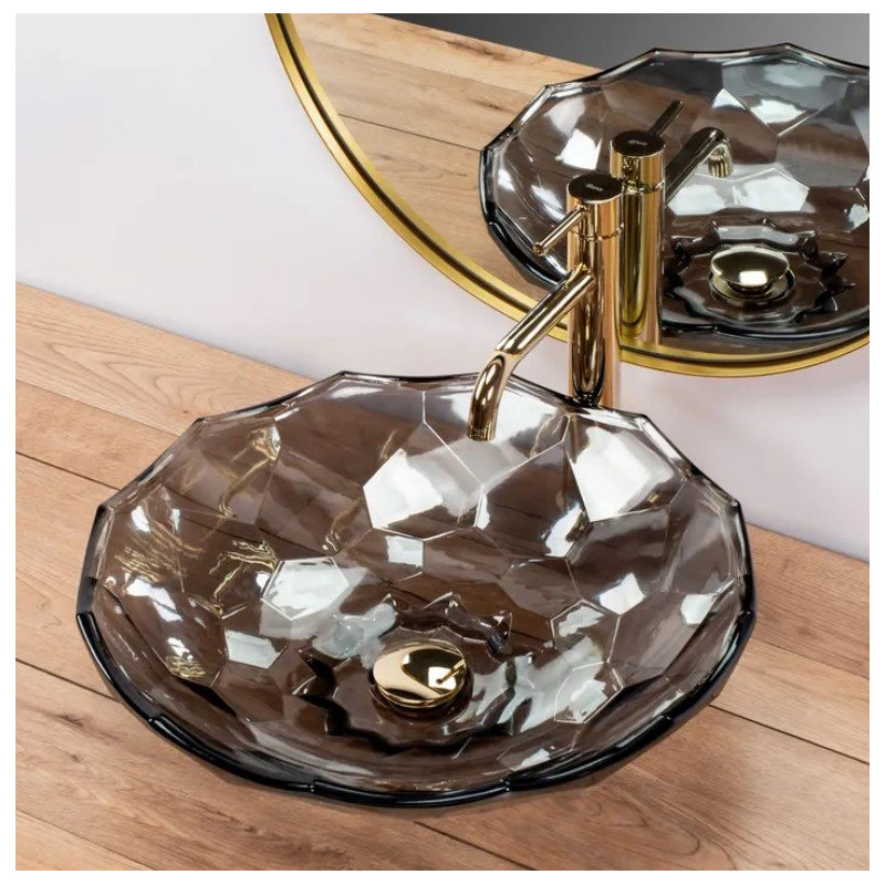 Elegancka Umywalka Nablatowa ARCTIC BLACK - Nowoczesny Styl do Twojej Łazienki