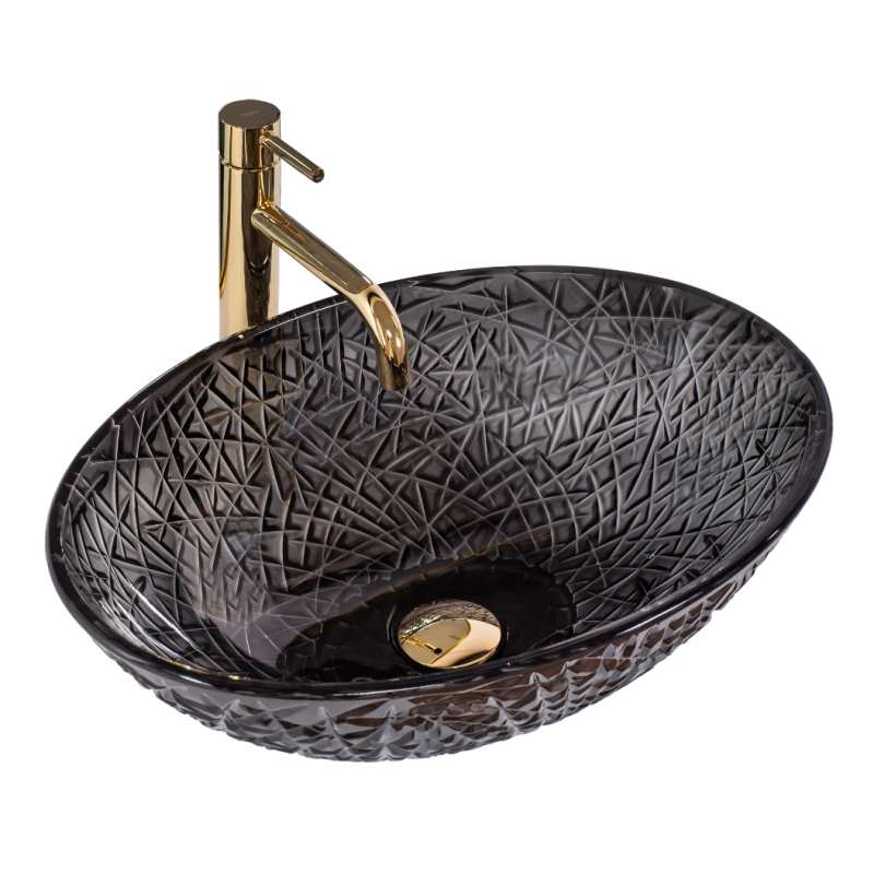 Luksusowa Umywalka Nablatowa FROST BLACK - Elegancja i Styl na Twojej Łazience