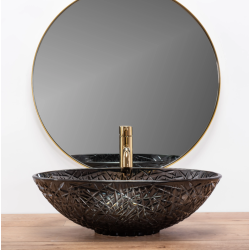 Luksusowa Umywalka Nablatowa FROST BLACK - Elegancja i Styl na Twojej Łazience