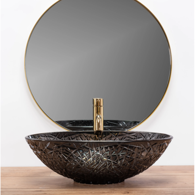 Luksusowa Umywalka Nablatowa FROST BLACK - Elegancja i Styl na Twojej Łazience