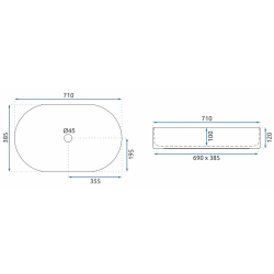 Stylowa Umywalka NABLATOWA NADIA 70 – Elegancja i Funkcjonalność!