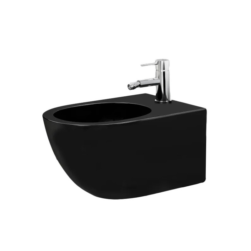 Niezawodny Bidet Carlo Mini w Czarnym Macie - Kompaktowy i Stylowy!