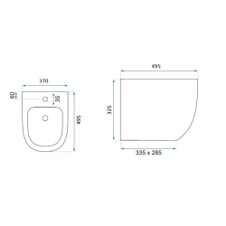 Niezawodny Bidet Carlo Mini w Czarnym Macie - Kompaktowy i Stylowy!