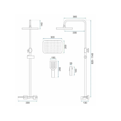Ekskluzywny Złoty Zestaw Prysznicowy HELIX - Twoja Łazienka w Stylu!