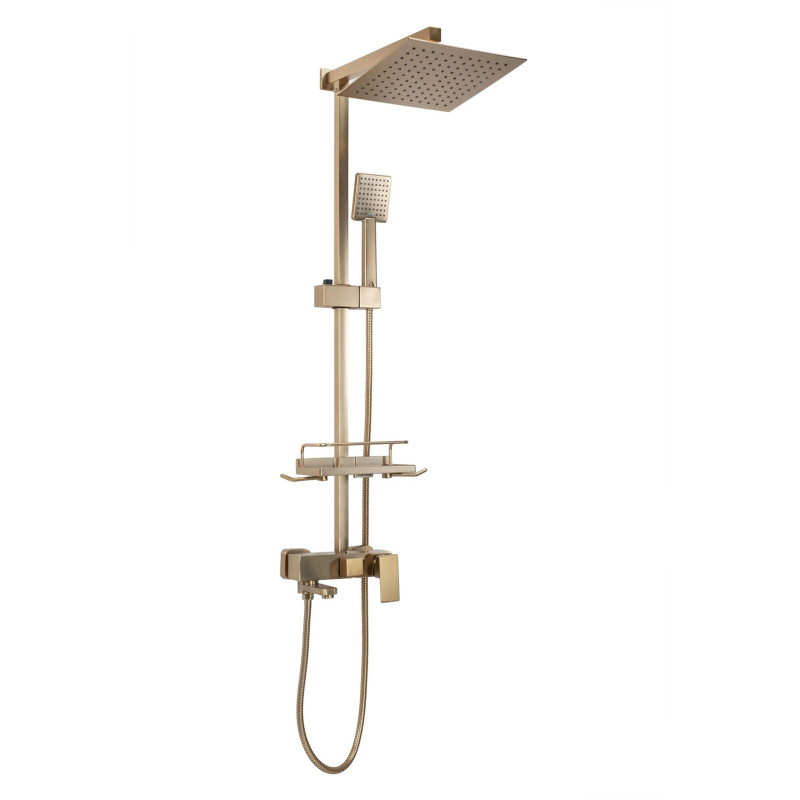 Luksusowy Zestaw Natryskowy JACK - Elegancja w Złotym Szczotkowanym Wydaniu