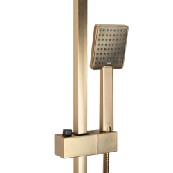 Luksusowy Zestaw Natryskowy JACK - Elegancja w Złotym Szczotkowanym Wydaniu