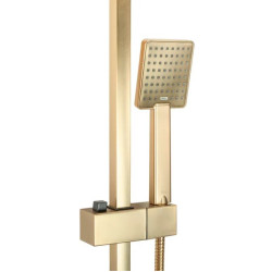 Luksusowy Zestaw Natryskowy JACK - Elegancja w Złotym Szczotkowanym Wydaniu