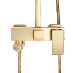 Luksusowy Zestaw Natryskowy JACK - Elegancja w Złotym Szczotkowanym Wydaniu