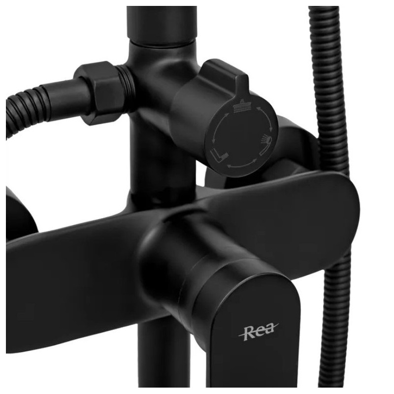 Elegancki Zestaw Prysznicowy VERSO w Czarnej Odsłonie