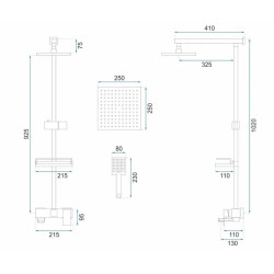 Luksusowy Zestaw Natryskowy JACK - Elegancja w Złotym Szczotkowanym Wydaniu