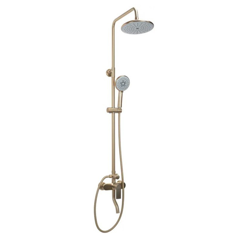 Elegancki Zestaw Prysznicowy Verso w Złotym Szampańskim Wykończeniu