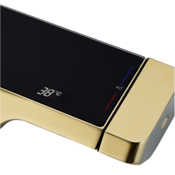 Luksusowy Zestaw Prysznicowy z Termostatem - Złoty Szczotkowany Design